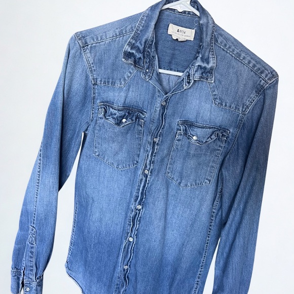 & Now Denim Faux Pearl Snap Shirt — Women’s Small — Western Snap Style - Picture 10 of 10